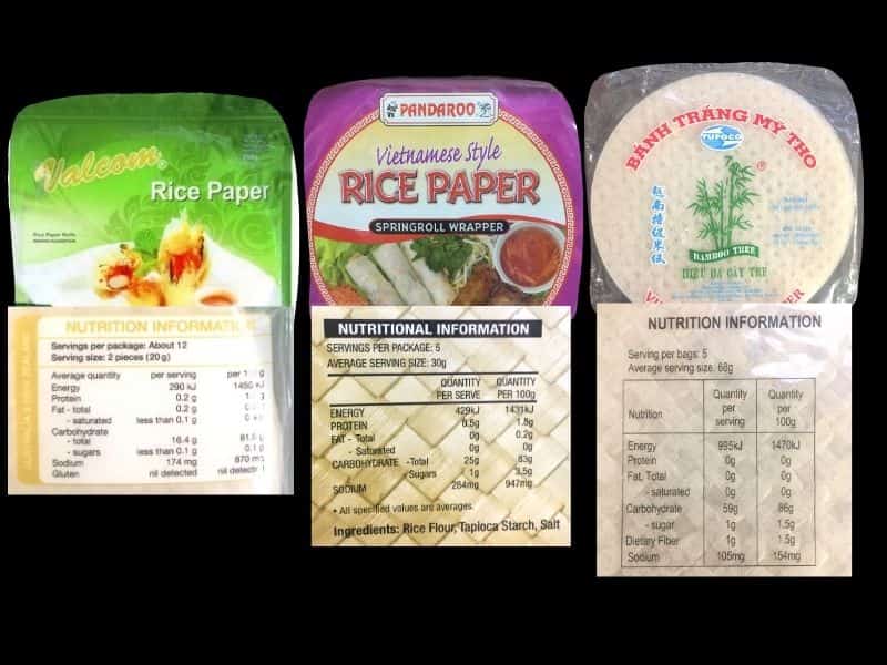 Rice Paper Nutrition Facts